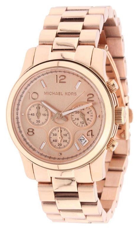 michael kors uhr rose braun|michael kors runway gold.